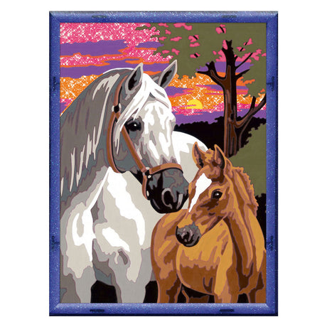 Ravensburger creart caballos al atardecer - pintar por números para niños