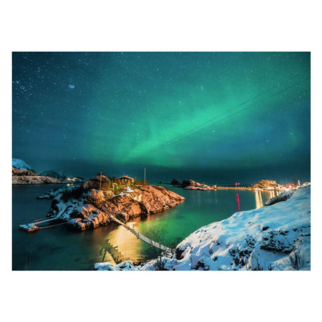 Ravensburger Puzzle Auroras Boreales en Bergsfjord - Puzzle - 500 piezas