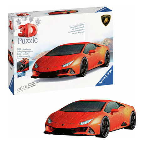 Ravensburger 3d Puzzle Lamborghini Huracan Evo Arancio, 108.