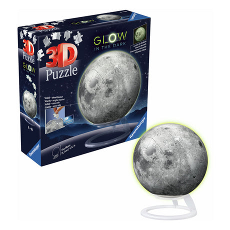 La luna de Ravensburger brilla en la oscuridad - rompecabezas 3D