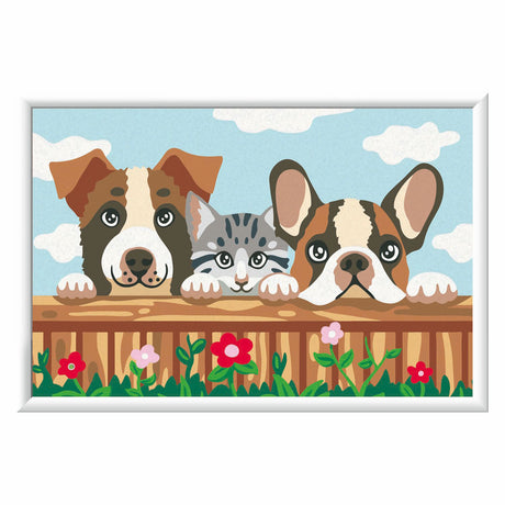 Ravensburger creart - perros y gatos - pintar por números a partir de 11 años