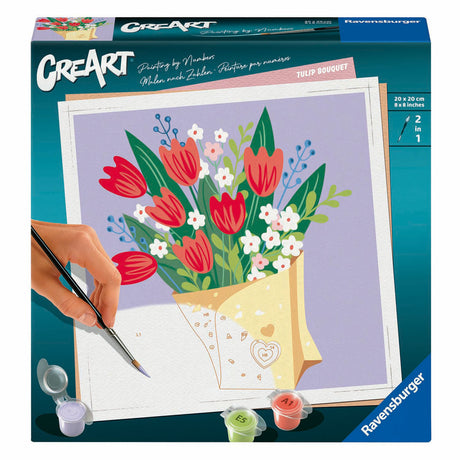 Ravensburger creart pintura por números - ramo de tulipanes