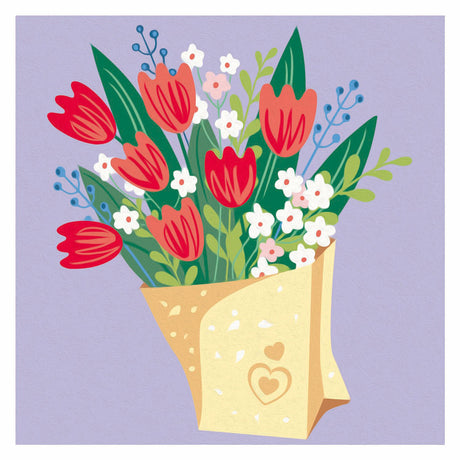 Ravensburger creart pintura por números - ramo de tulipanes