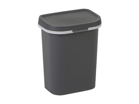 Papelera Curver mistral plana 10 litros antracita 25x17x30 cm (ancho x fondo x alto)