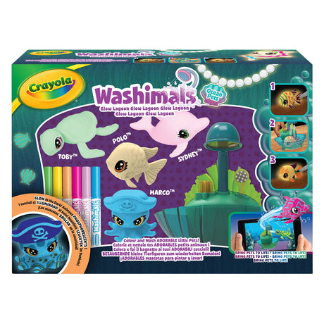 Goliath Games Crayola Washimals Ocean Glow Laguna Juego de juego