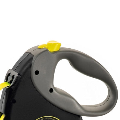 Cinta gigante flexi retráctil línea neón negro amarillo