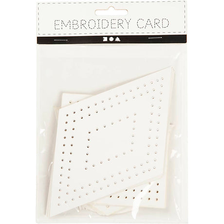 Creativ Company Cross Stitches Cardboard White Geometric, 20st.