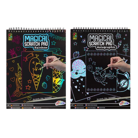 Grafix magic scratch book a4 20 hojas + bolígrafo