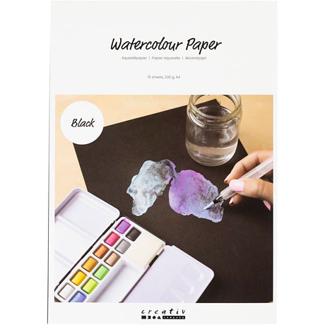Empresa creativa https: www.cchobby.nl papel-acuarela-a4-hoja-210x297-mm-230-gr-negro-15-hoja-1-caja