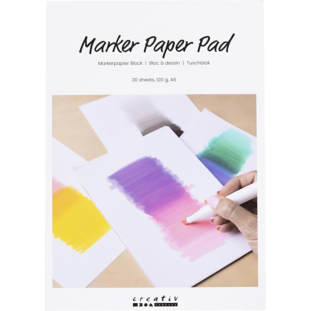 Empresa creativa https: www.cchobby.nl bloque de papel para bolígrafos-hoja-a5-148x210-mm-120-gr-blanco-30-hojas-1-caja