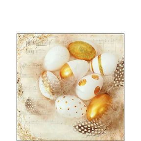 Servilleta Ambiente 33cm huevos dorados