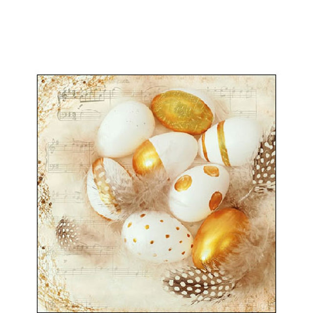 Servilleta Ambiente 33cm huevos dorados