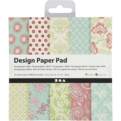Empresa creativa https: www.cchobby.nl design-paper-block-sheet-15-2x15-2-cm-120-gr-mint-green-purple-50-sheet-1-box