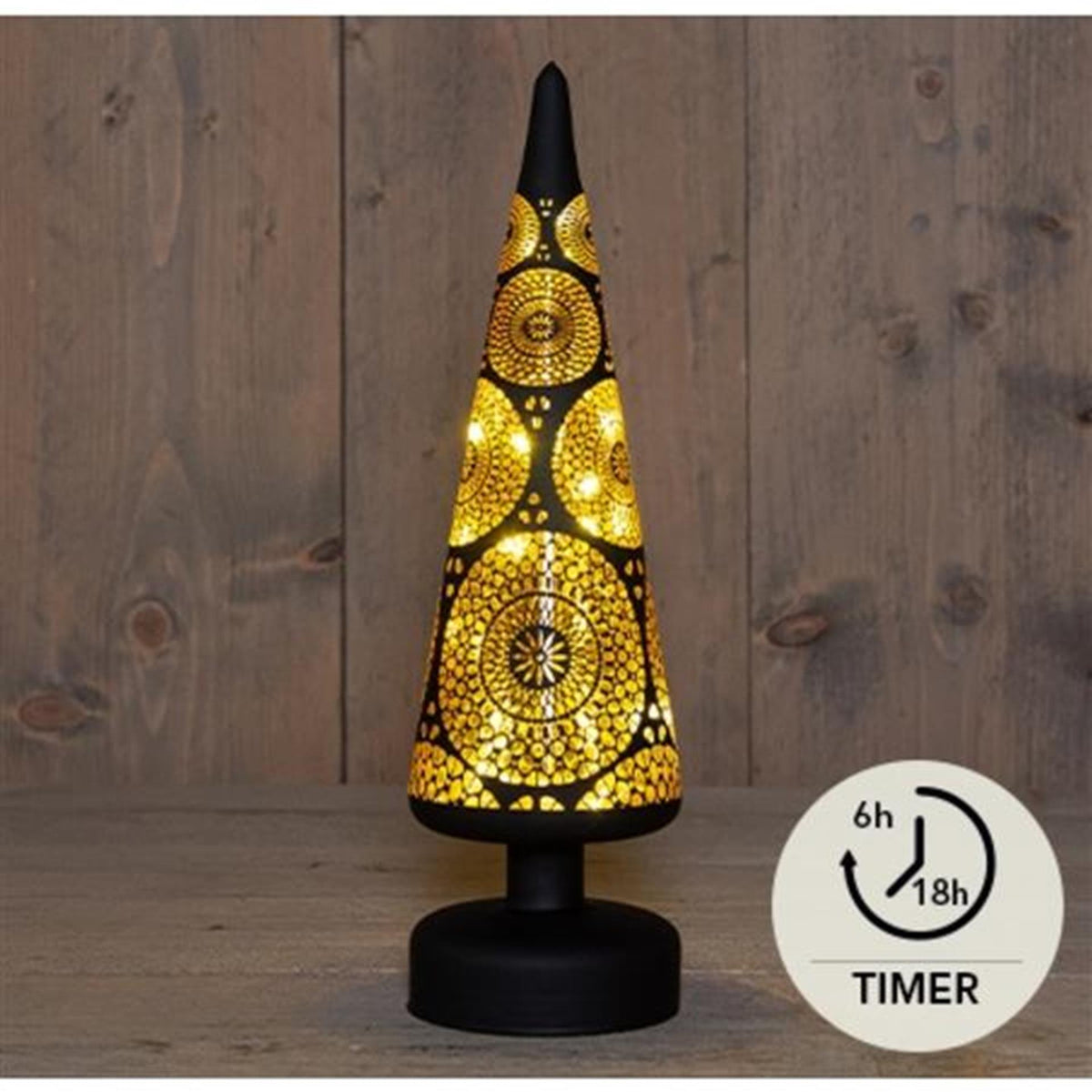 Anna's collection Árbol de Navidad LED cristal Marrakech 9x30cm