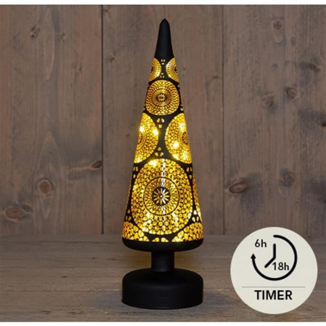 Anna's collection Árbol de Navidad LED cristal Marrakech 9x30cm