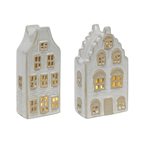 Svenska living led canal house piedra 8,5x4,6x15cm o 6,8cmx4,3x15cm 2surtidos