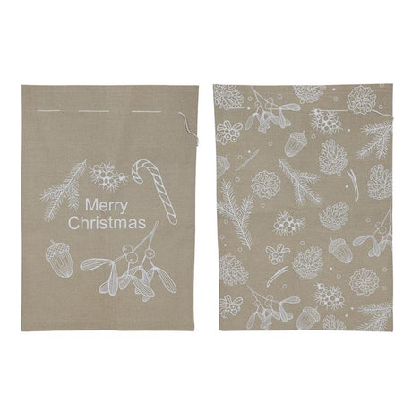 Svenska living bolsa de regalo Navidad aspecto yute estampado blanco 50x70cm