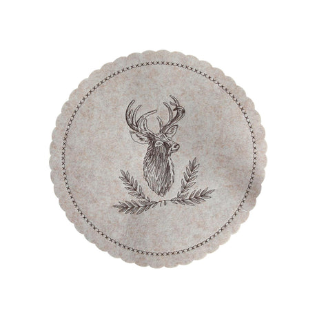 Svenska living mantel individual reno fieltro beige ø35cm