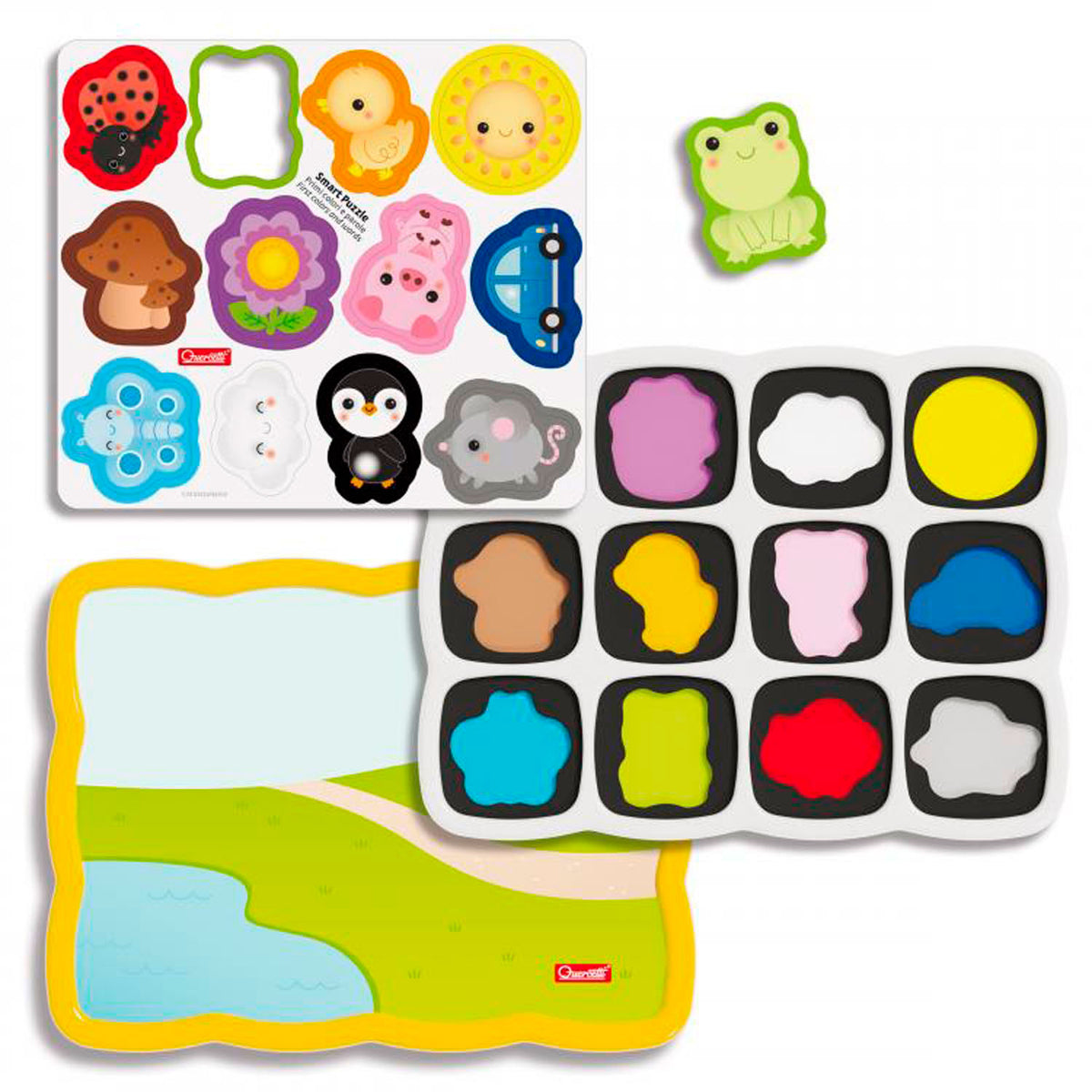 Puzzle forma quercetti colores y palabras junior 12 piezas