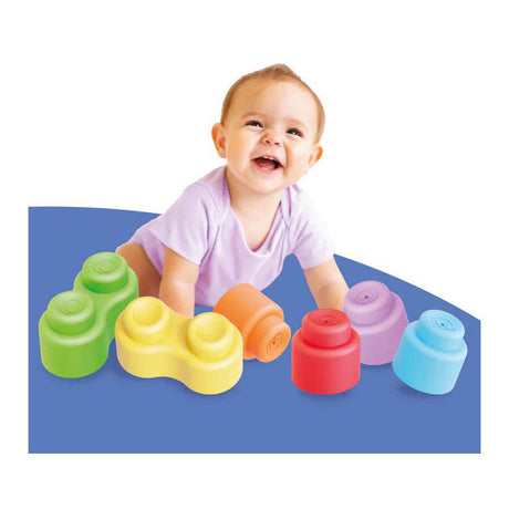 Bloques de construcción Quercetti momy soft - 28 piezas - coloridos juguetes para bebés.