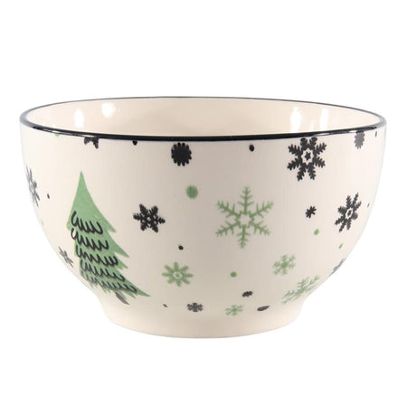 Cuenco de porcelana Svenska living con imagen de árbol de Navidad ø14cm