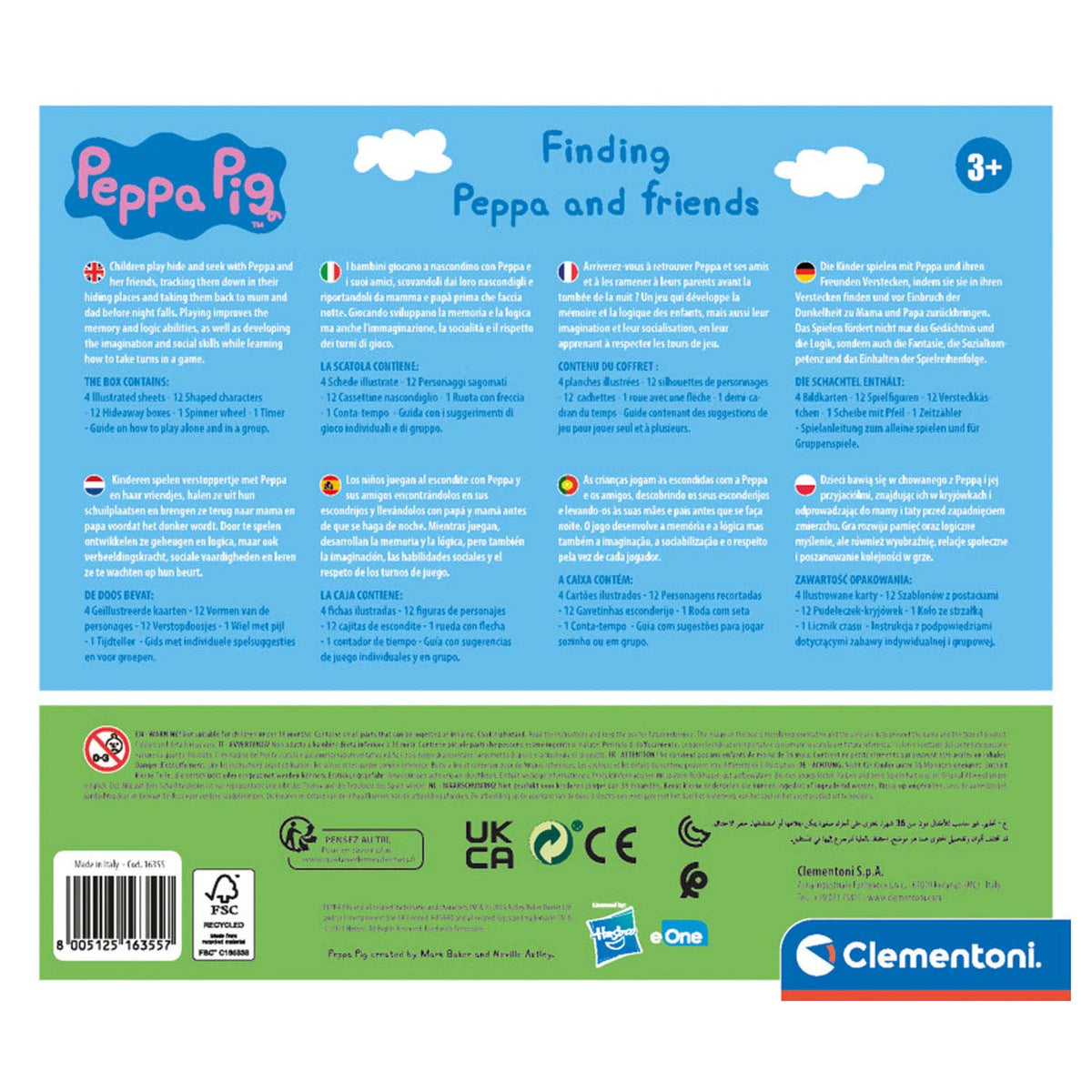 CLEMENTONI PEPPA PIG Búsqueda y busca el juego de mesa
