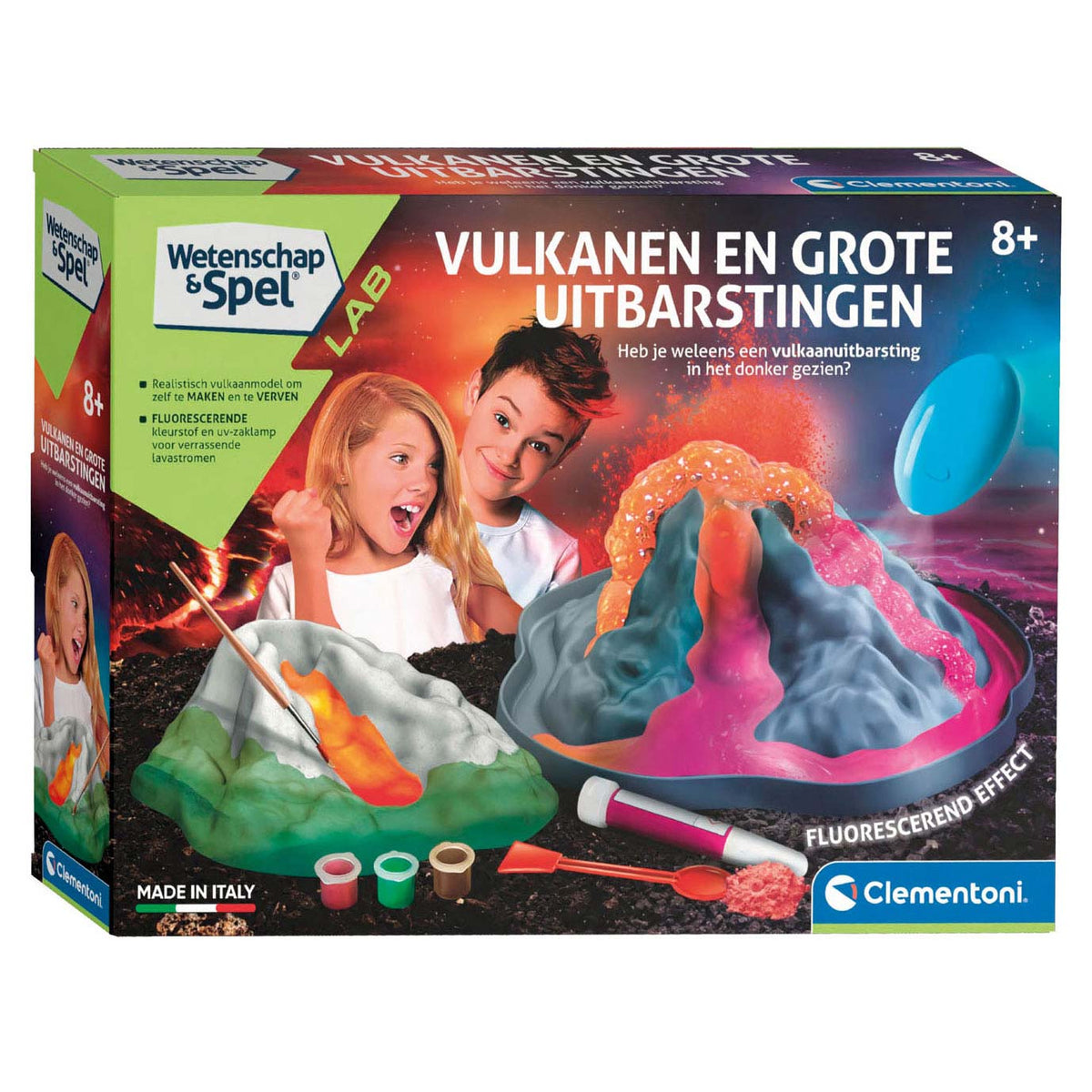 ¡Juego de ciencia Clementoni, volcanes y grandes erupciones! - 8+ años - 56052
