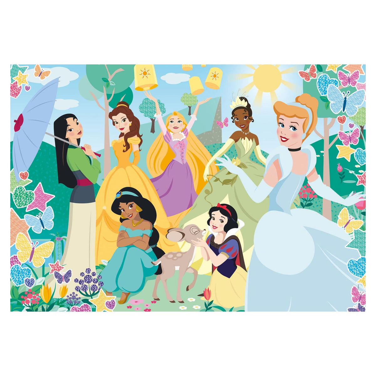 Clementoni Glitter Puzzle Disney Princess, 104º.