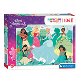 Clementoni maxi puzzle princesas disney, 104ud.