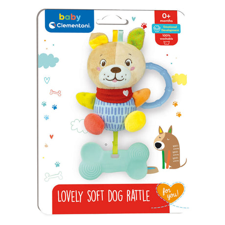 Clementoni bebe - perro sonajero de peluche