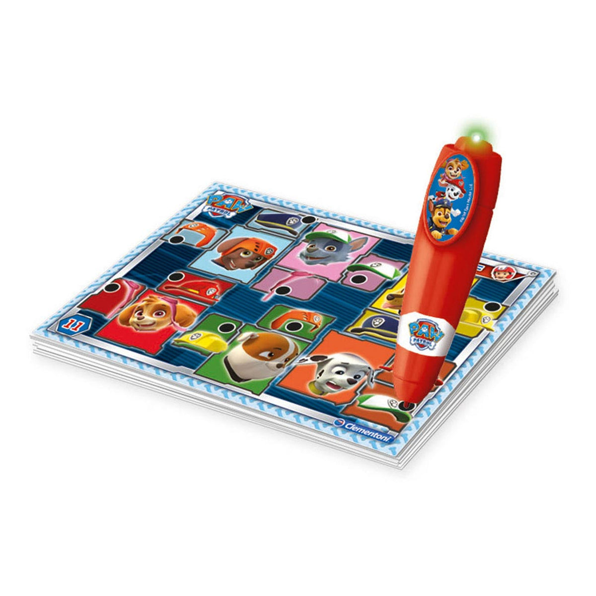 Clementoni aprende jugando - bolígrafo interactivo patrulla canina - más de 200 cuestionarios educativos - juguetes educativos 3-6 años