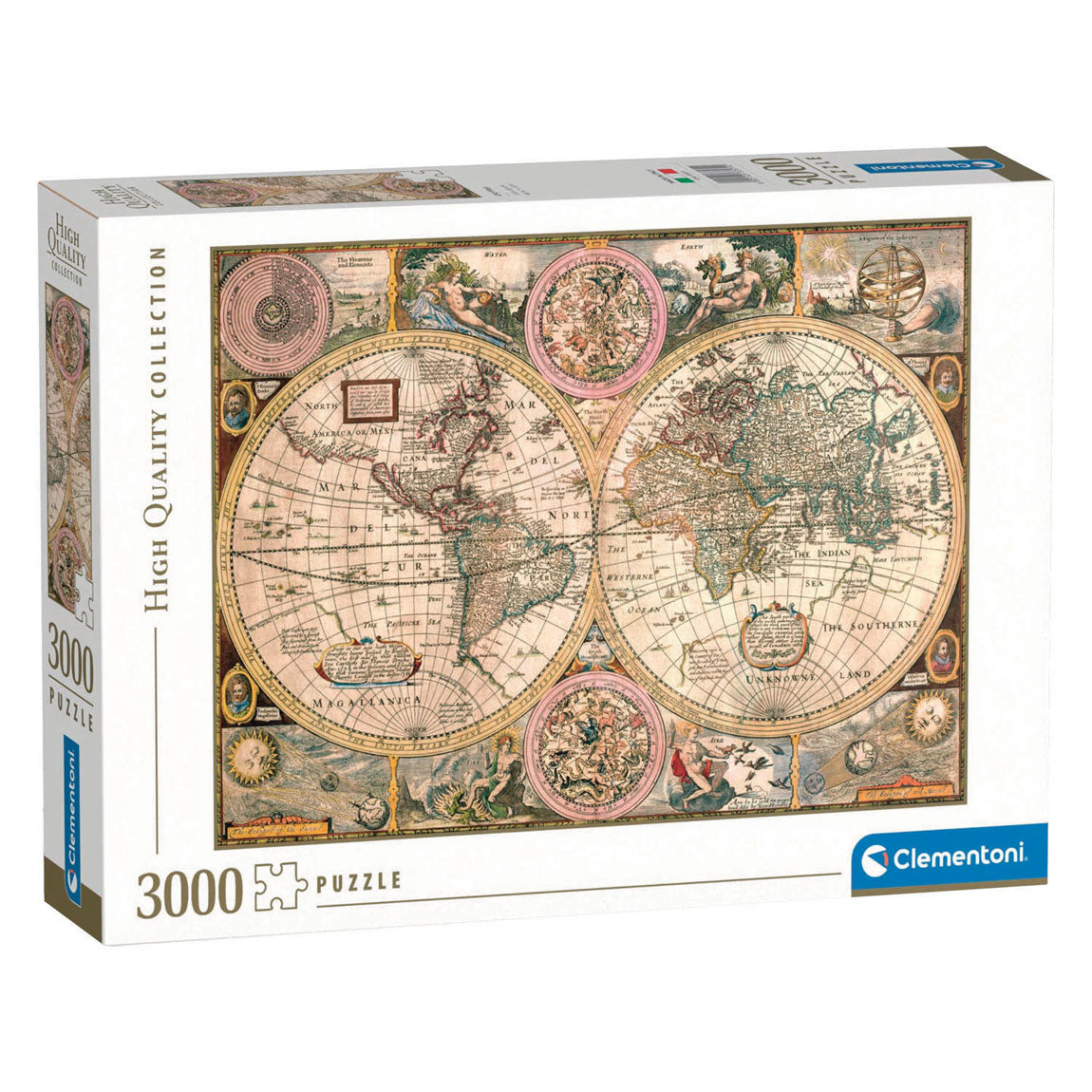 Clementoni rompecabezas mapa del mundo antiguo, 3000 uds.