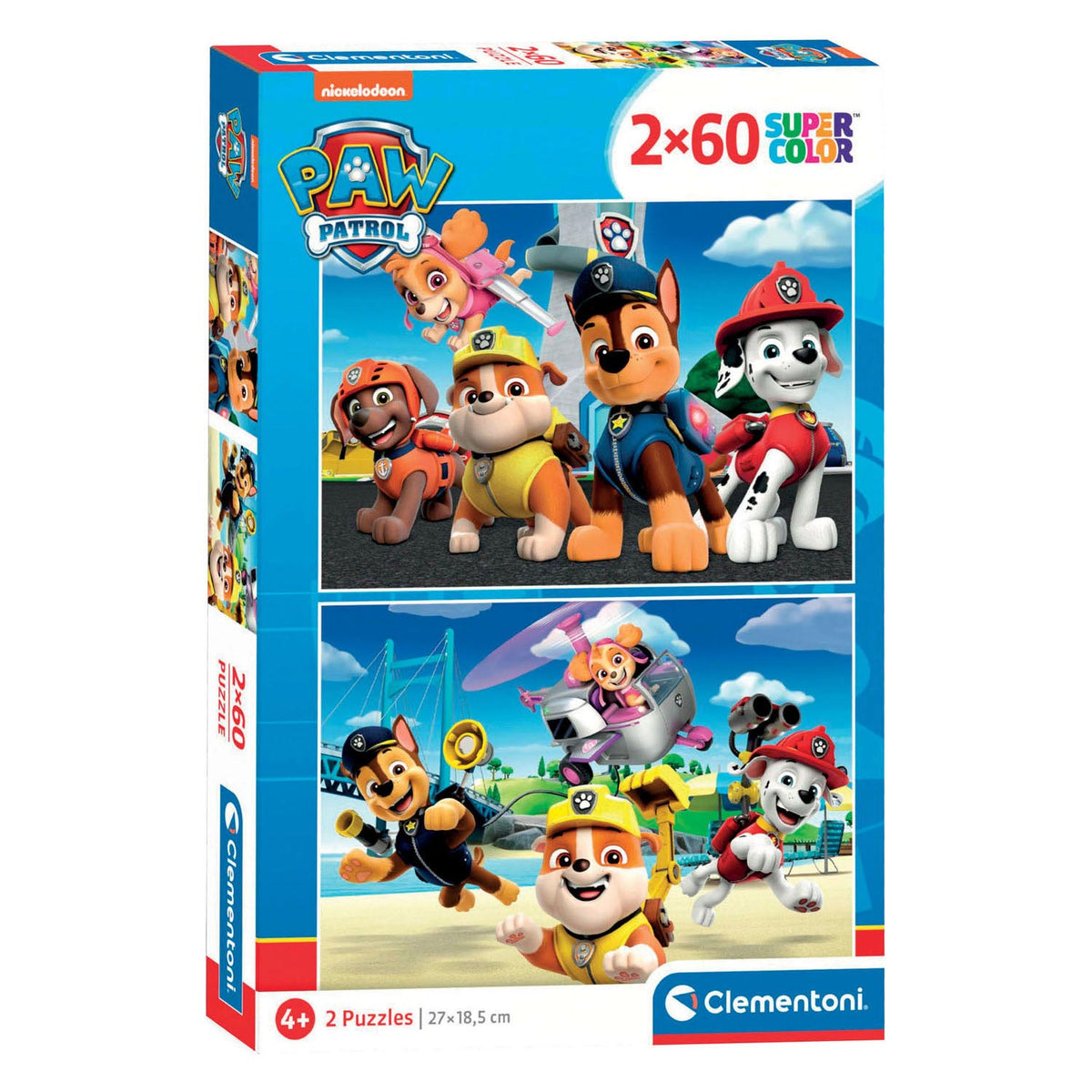 Clementoni rompecabezas patrulla canina, 2x60uds.