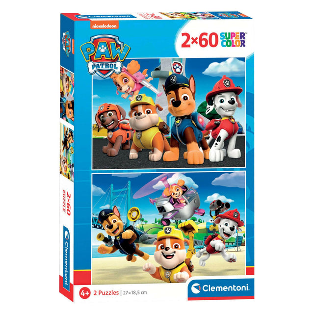 Clementoni rompecabezas patrulla canina, 2x60uds.