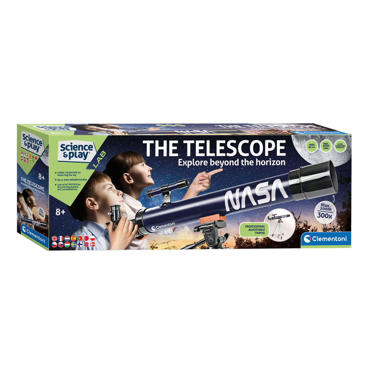 Telescopio de juego de ciencia Clementoni
