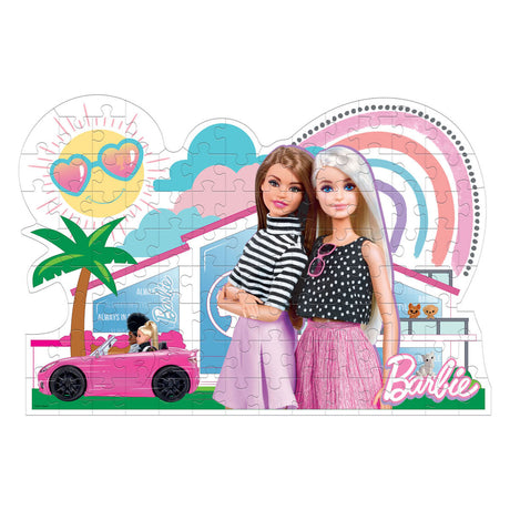 Clementoni rompecabezas super color - barbie coche rosa, 104 uds.