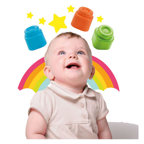 Clementoni bloques blandos para bebé con bolsa de almacenamiento - 20 piezas.