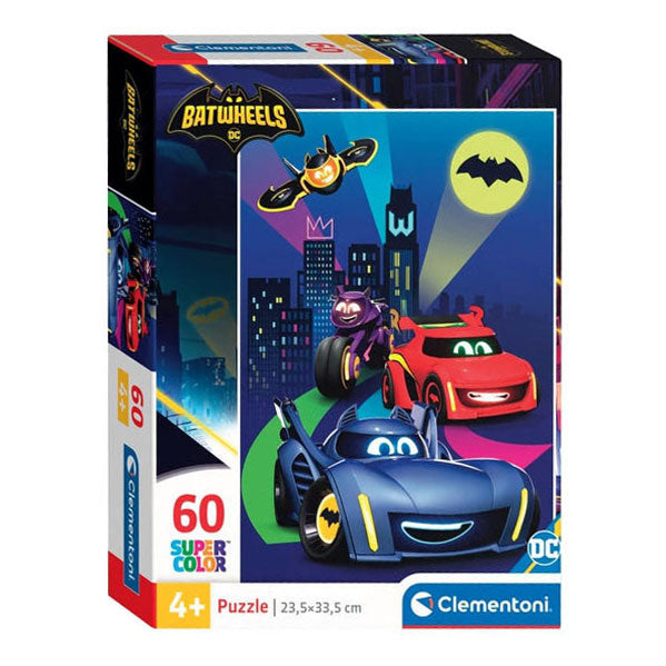Clementoni - rompecabezas - 60 piezas - batwheels - rompecabezas para niños a partir de 4 años