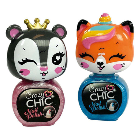 Clementoni Crazy Chic - esmalte de uñas animales, 2 uds.