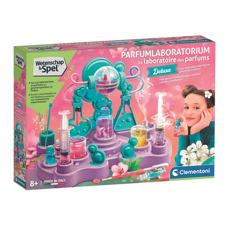 Clementoni ciencia y juegos - laboratorio de perfumería - elaboración de perfumes - caja de experimentos - fragancias y colorantes - con accesorios - a partir de 8 años