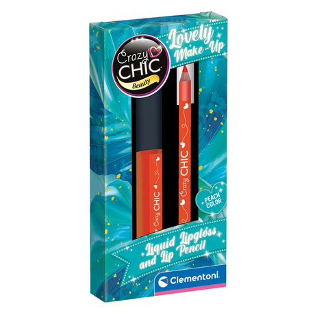 Brillo de labios y perfilador de labios Crazy Chic Clementoni naranja