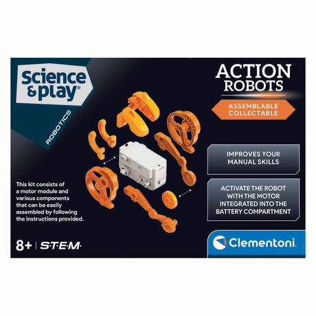 Clementoni - robot corredor - juego científico - juguete de voz - kit de construcción - a partir de 8 años