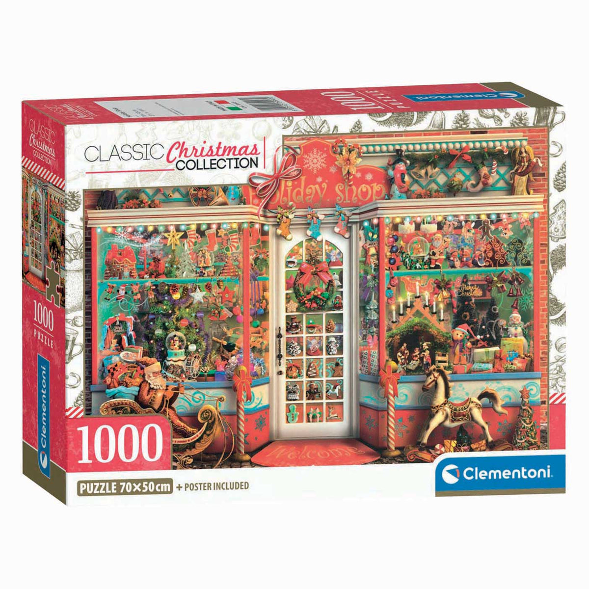 Clementoni rompecabezas tienda de Navidad - 1000 uds.