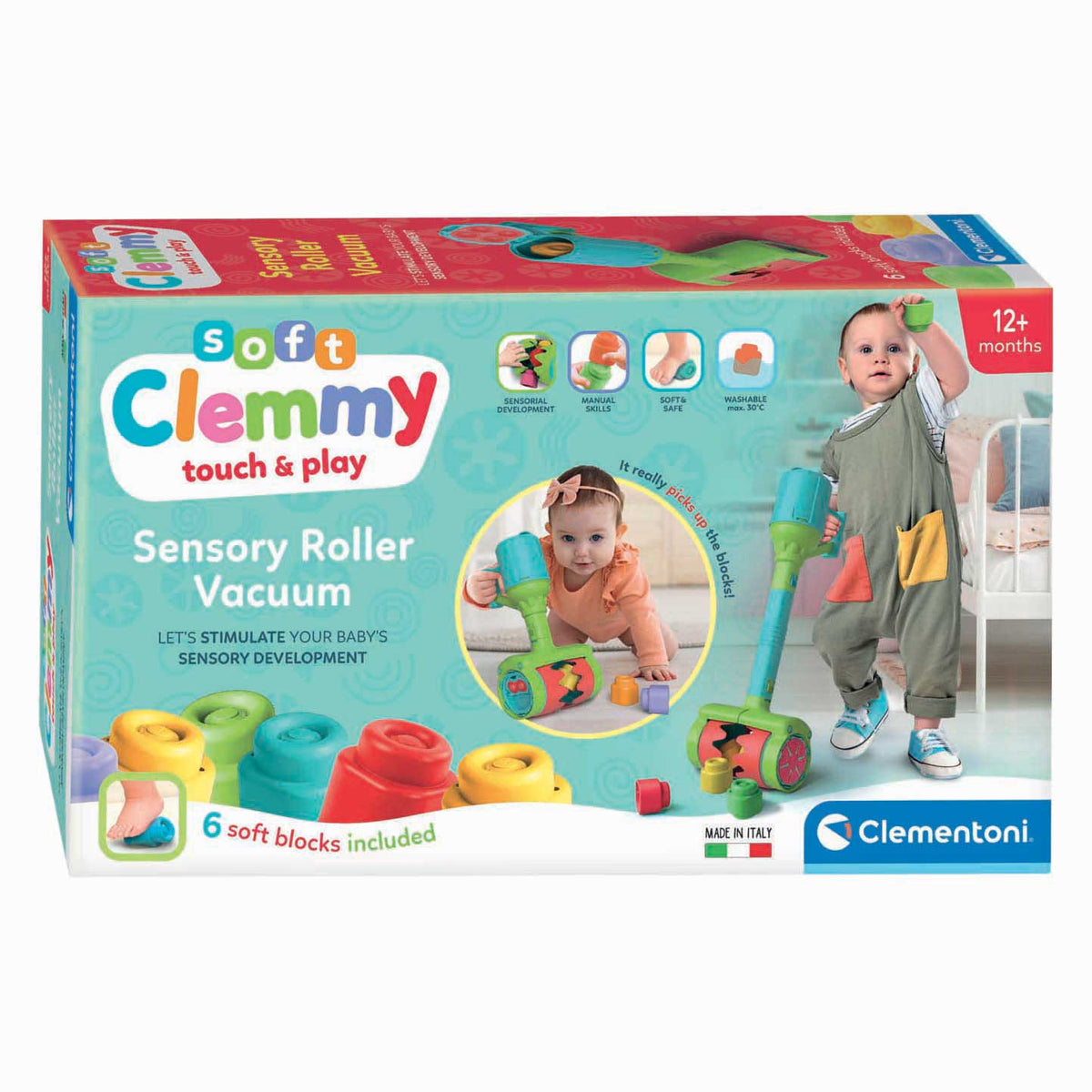 Clementoni aspirador soft clemmy con 6 bloques