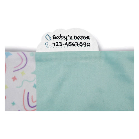 Clementoni Paño de abrazo Unicornio Abrazos suaves - Paño de abrazo con detalles táctiles - Regalo de maternidad suave para niño o niña - Edredón para bebé a partir de 0 meses