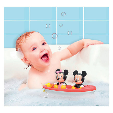 Clementoni juguetes de baño disney barco mickey mouse y minnie - juguetes de agua flotantes para bebé - juguetes de baño y juguetes de baño con hélice