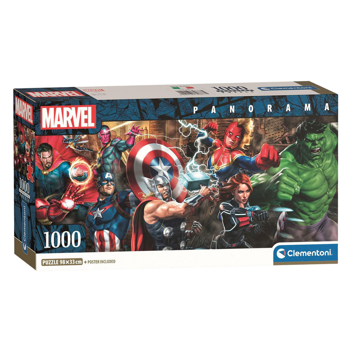 Clementoni rompecabezas marvel panorama - 1000 uds.