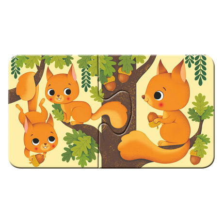 Animales Ravensburger y sus pequeños - Mis primeros rompecabezas - 9x2 piezas - Puzzle infantil