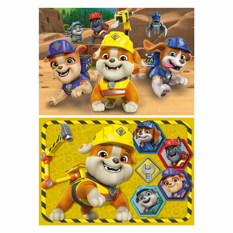 Rompecabezas Ravensburger Paw Patrol Rubble Crew - 2x12 piezas de cartón.