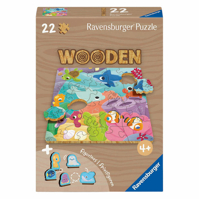 Ravensburger rompecabezas de madera animales submarinos - 22 piezas.